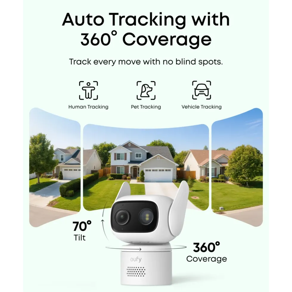 Eufy C31 Overvåkningskamera med 360° panorering Grønn
