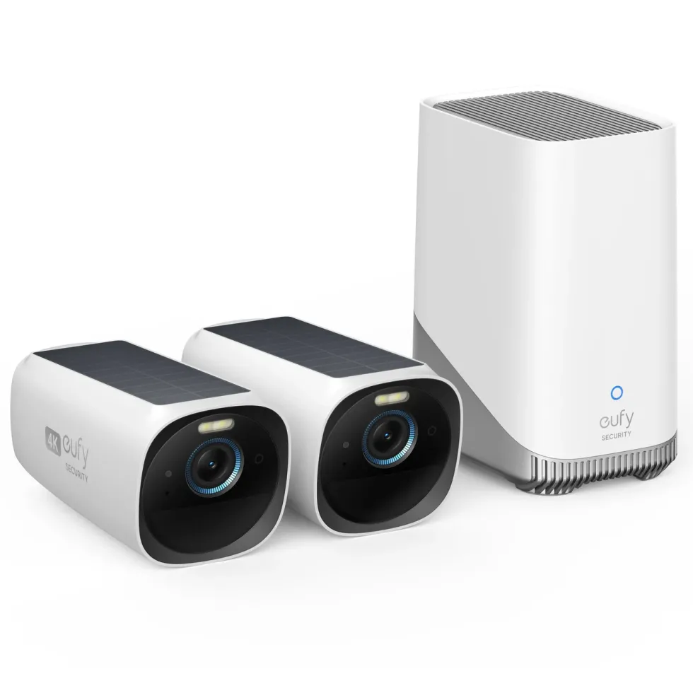 Eufy eufyCam 3 Overvåkingssystem med solpanel 2-pack