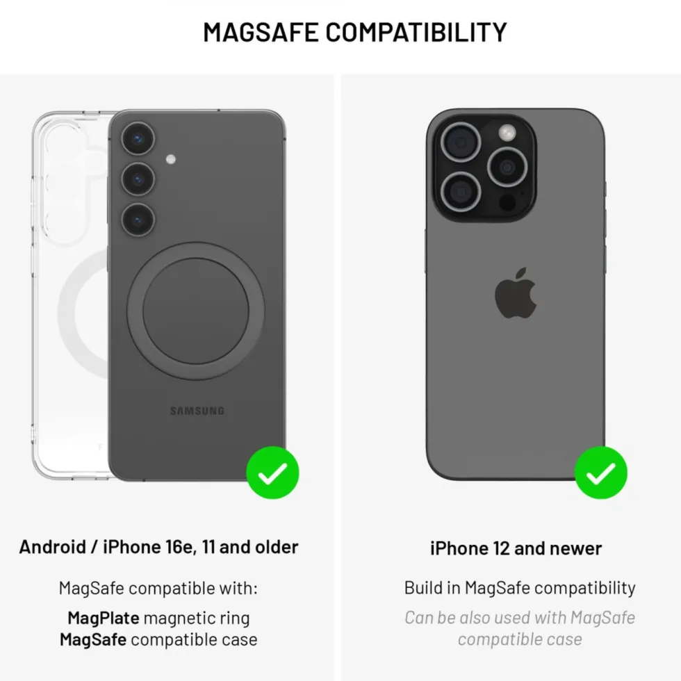 Fixed MagMate MagSafe sugekoppfeste med magnetfeste Rosa