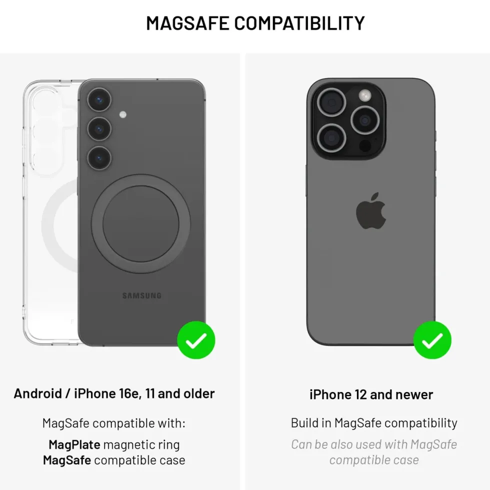 Fixed MagMate MagSafe sugekoppfeste med magnetfeste Svart