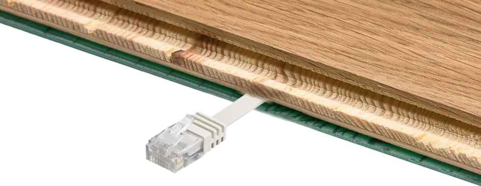 Flat UTP-nettverkskabel Cat. 6 Hvit 3 m