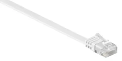 Flat UTP-nettverkskabel Cat. 6 Hvit 3 m