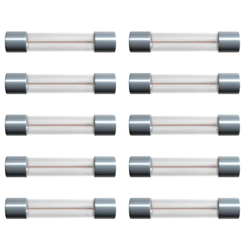 Glassrørsikring 6 x 32 mm 1 A Trege (T) 10-pk.