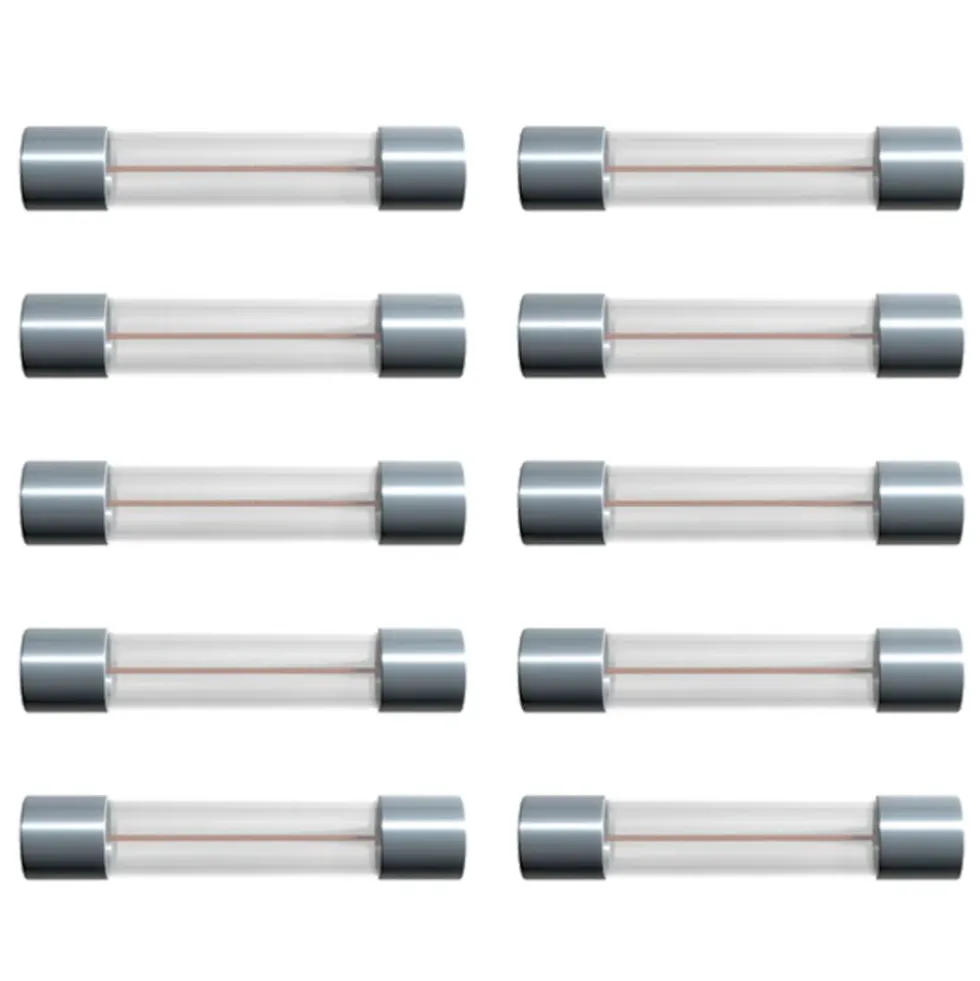 Glassrørsikring 6 x 32 mm 6,3 A treg Trege (T) 10-pk.