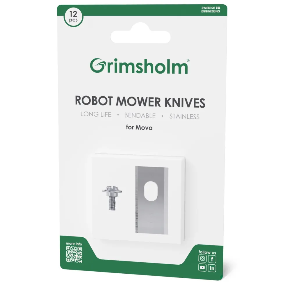 Grimsholm Kniver til MOVA-robotgressklipper 12 stk