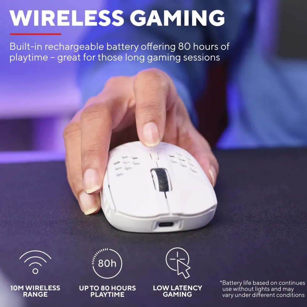 GXTrust GXT929 Helox Ultra-lightweight Wireless Gaming Mouse Hvit