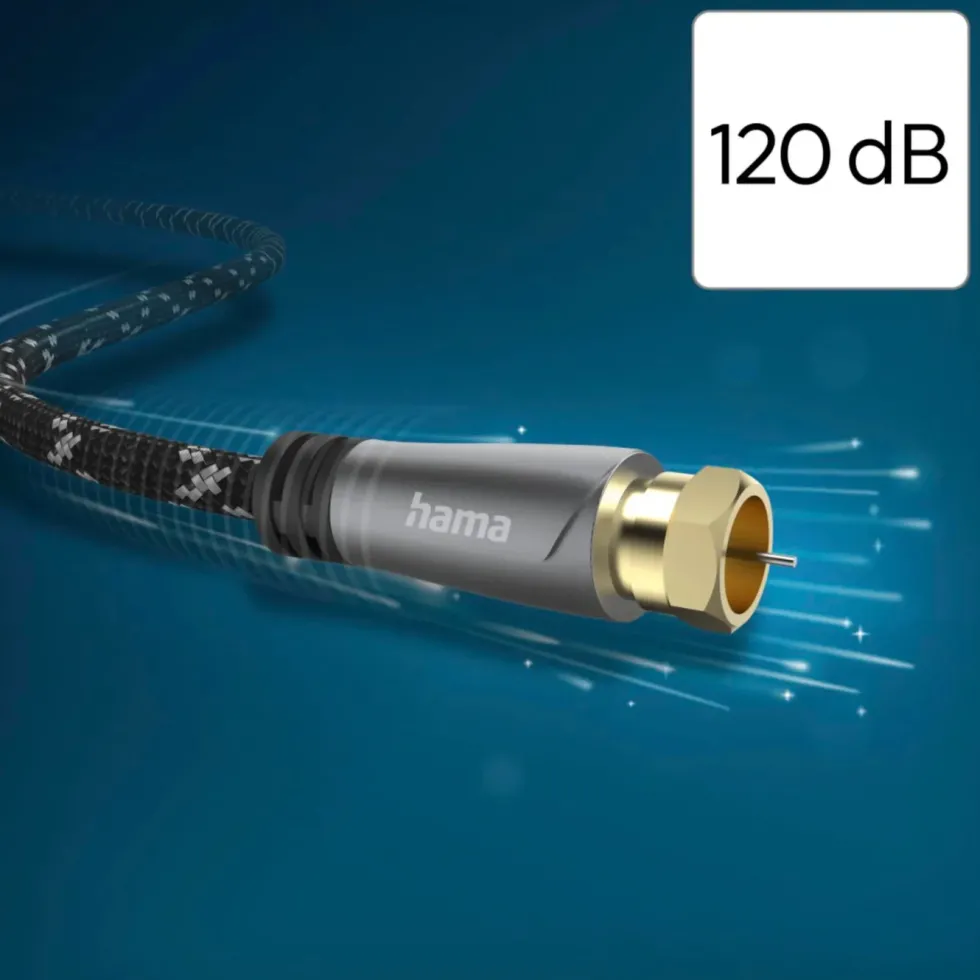 Hama SAT-antennekabel med F-kontakt 120 dB 3 m