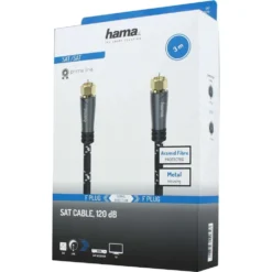 Hama SAT-antennekabel med F-kontakt 120 dB 3 m