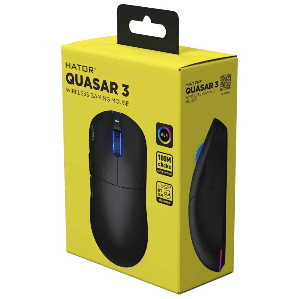 Hator Quasar 3 Wireless trådløs gamingmus