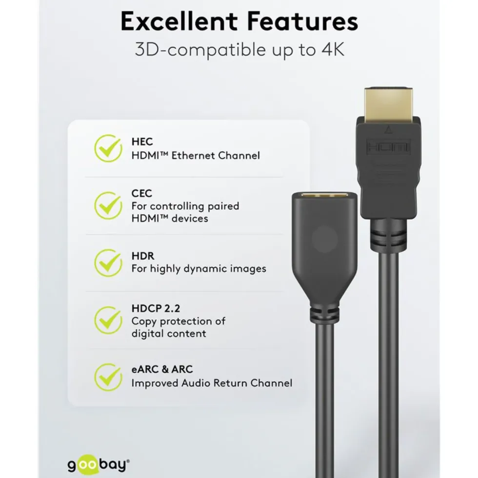 HDMI-forlengelseskabel 4K/60 Hz 5 m