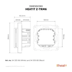 Heatit Z-TRM6 Termostat med Z-wave White
