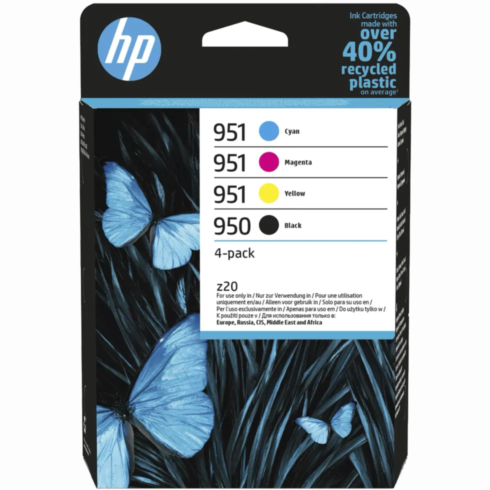 HP 950 og 951 Blekkpatroner 4-pk.