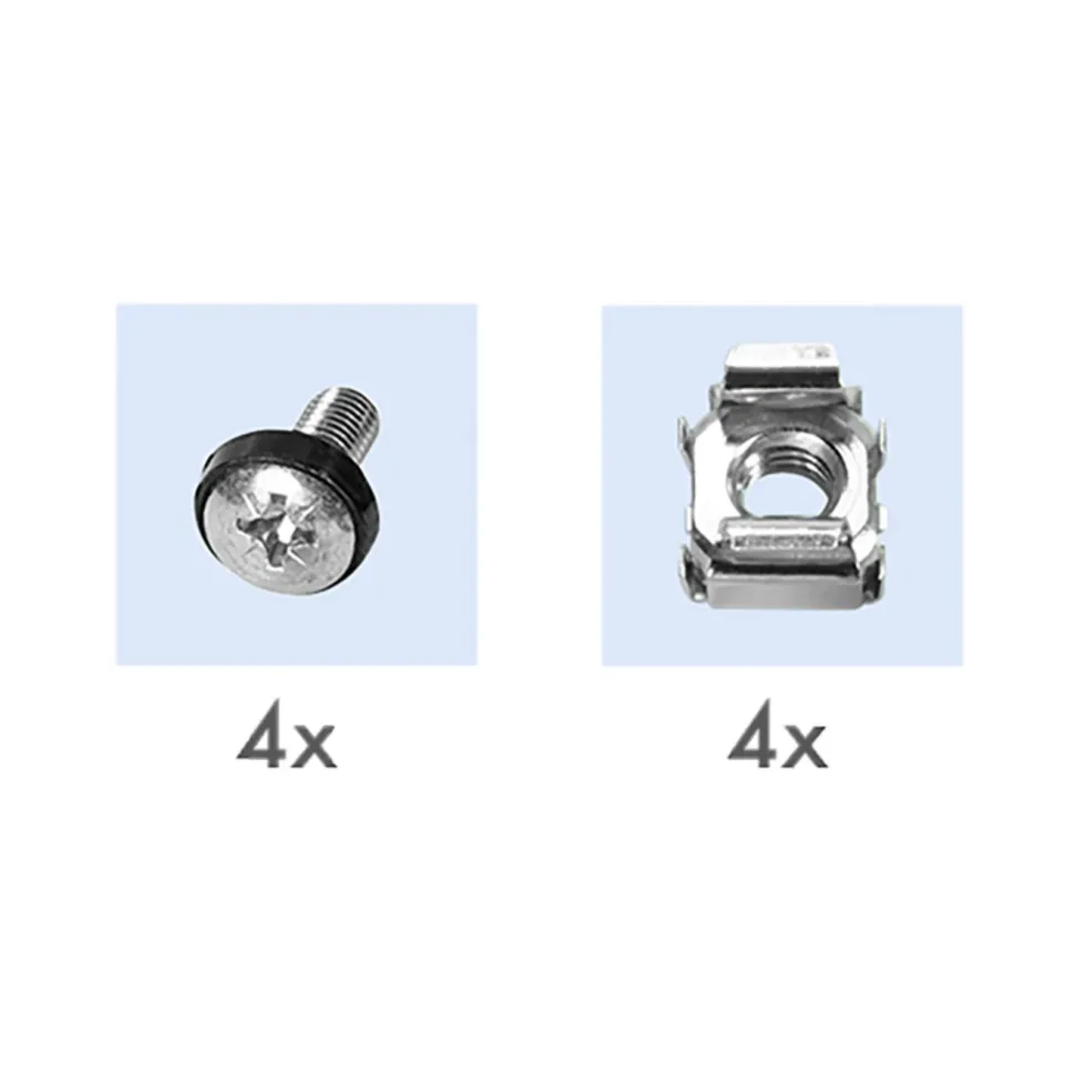 10"-hylle 1U, svart