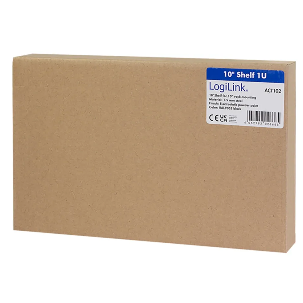 10"-hylle 1U, svart