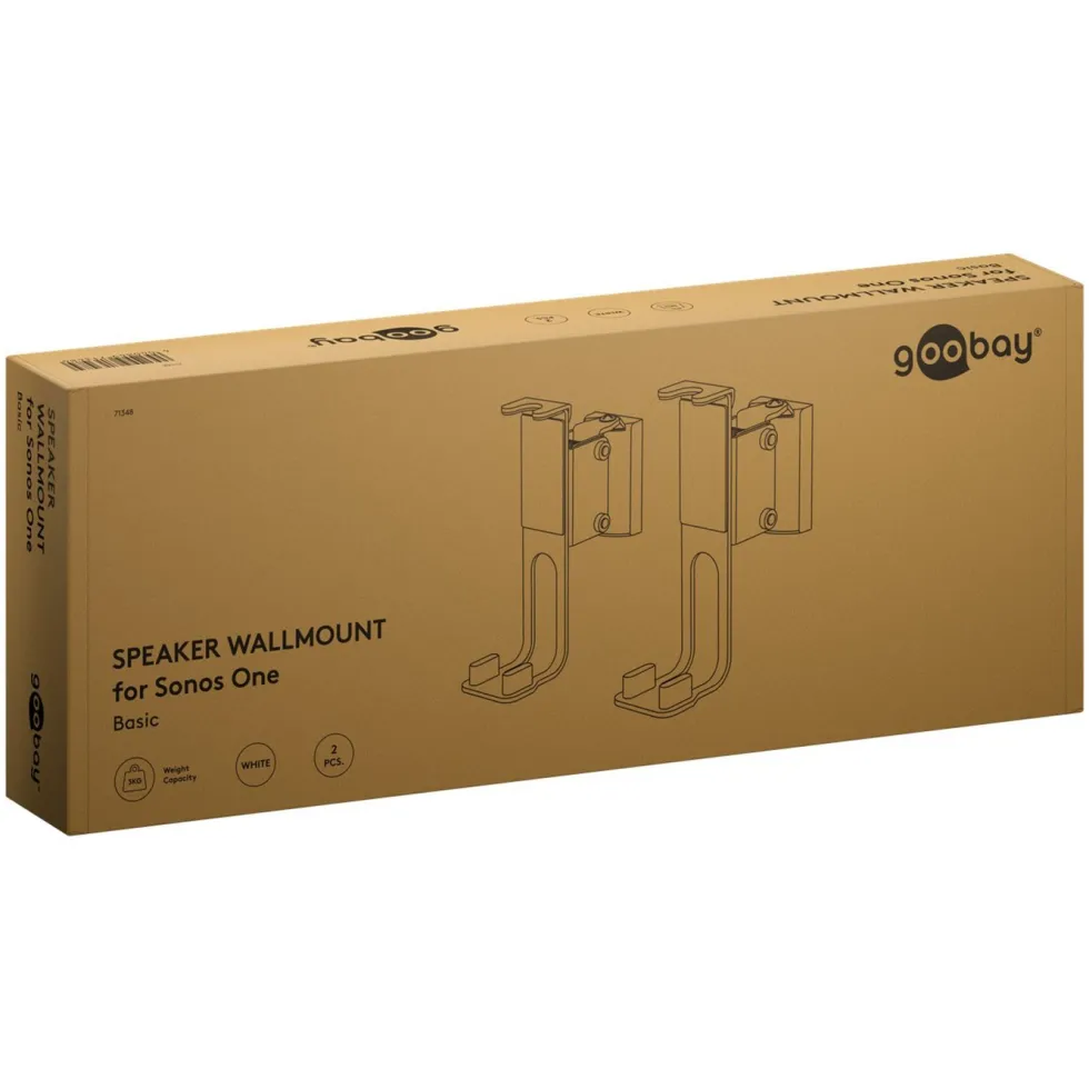 Høyttalerfeste for Sonos One og One SL Hvit