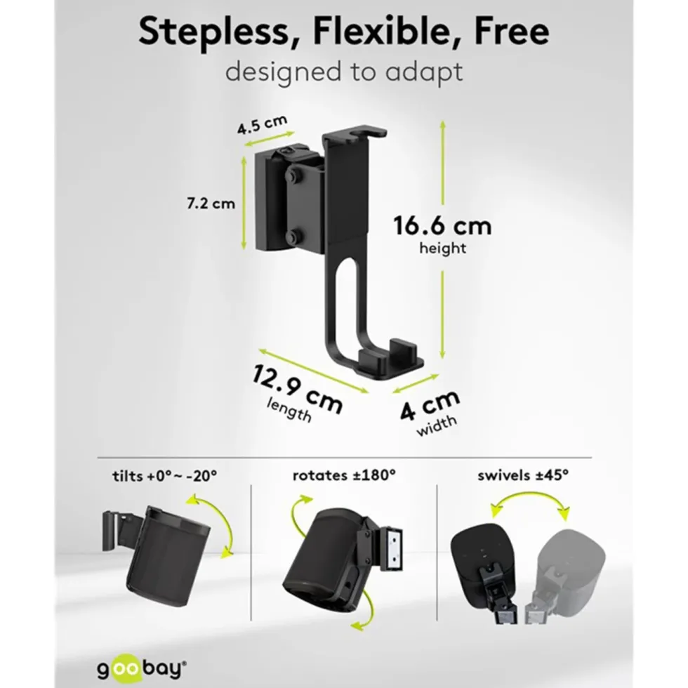 Høyttalerfeste for Sonos One og One SL Svart