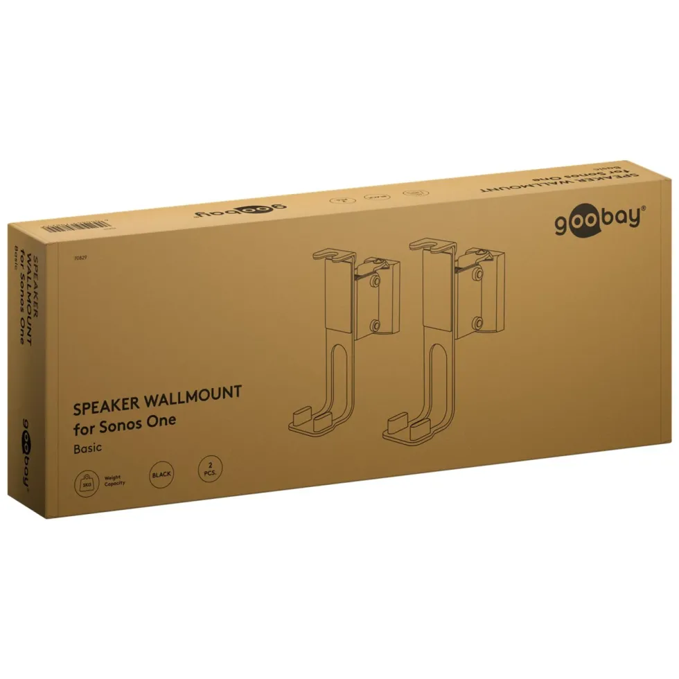 Høyttalerfeste for Sonos One og One SL Svart