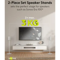 Høyttalerstativ for Sonos Era 100 2-pakke Hvit