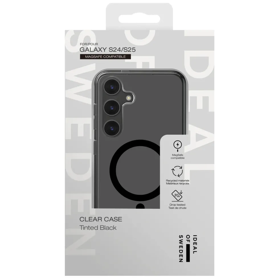 IDEAL OF SWEDEN Clear MagSafe Case – mobildeksel til Galaxy S24/S25 Tinted Black