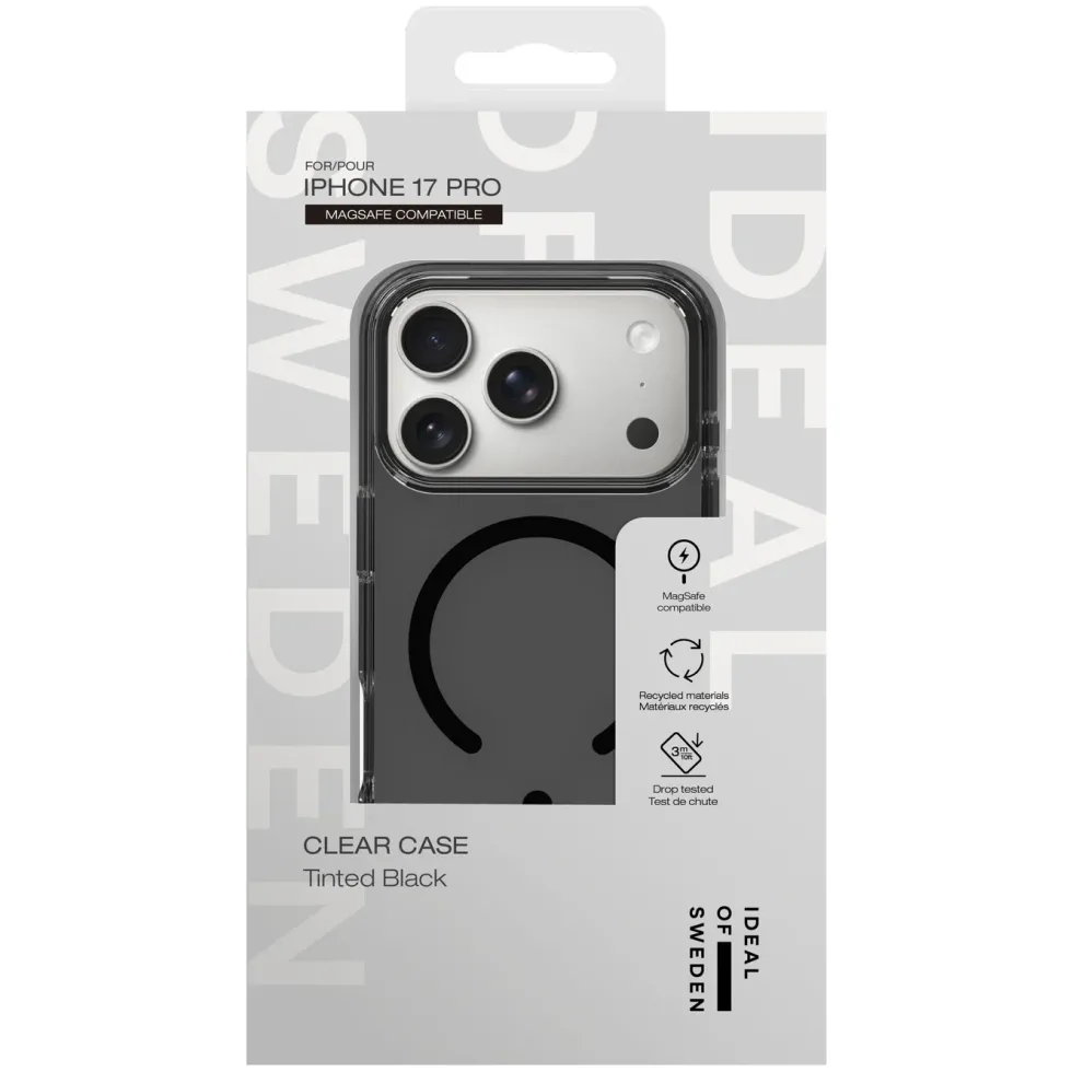 IDEAL OF SWEDEN Clear MagSafe Case – mobildeksel til iPhone 17 Pro Tinted Black