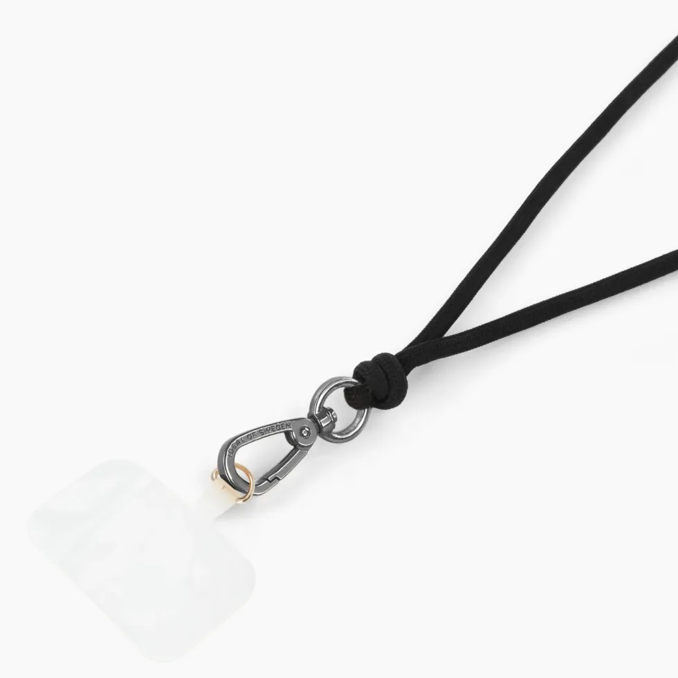 IDEAL OF SWEDEN Cord Phone Strap – justerbar mobilreim Svart