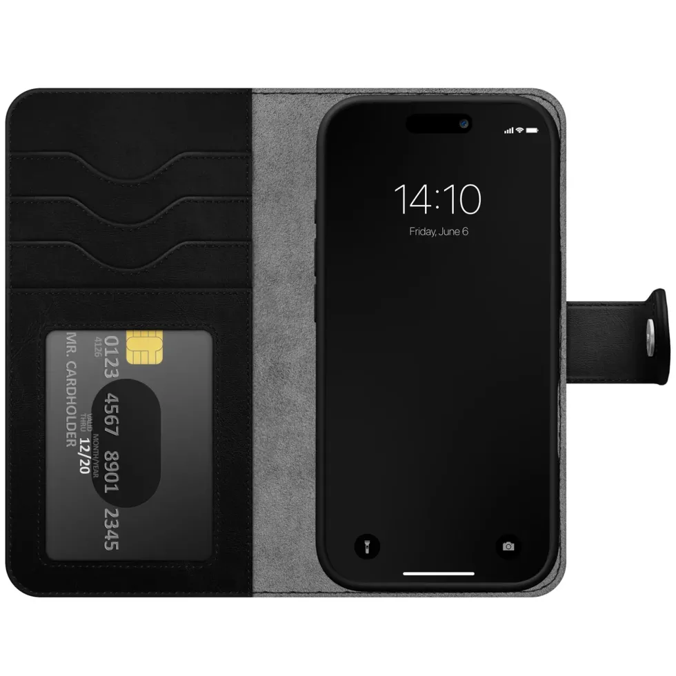 IDEAL OF SWEDEN Magnet Wallet+ - lommebokdeksel til iPhone 17 Pro Max Black