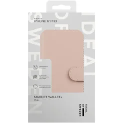 IDEAL OF SWEDEN Magnet Wallet+ - lommebokdeksel til iPhone 17 Pro Pink