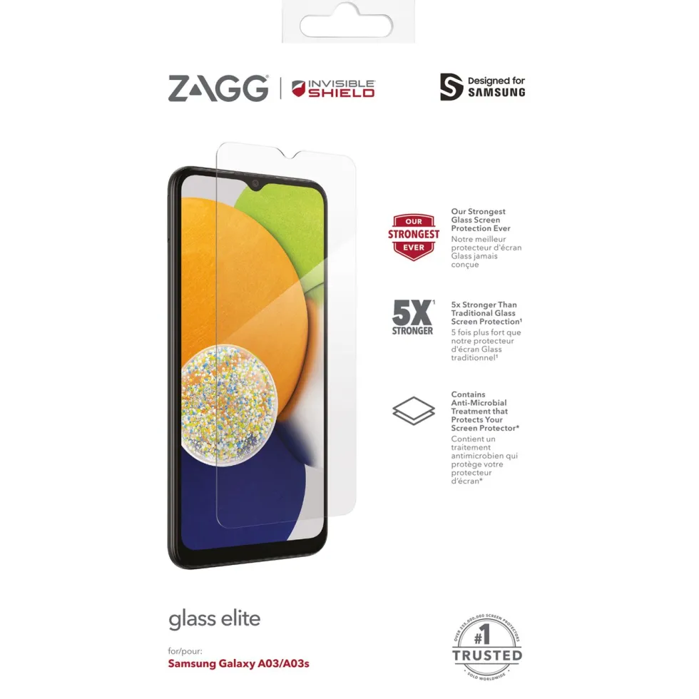 Invisible Shield Glass Elite+ Skjermbeskytter for Galaxy A03/A03s