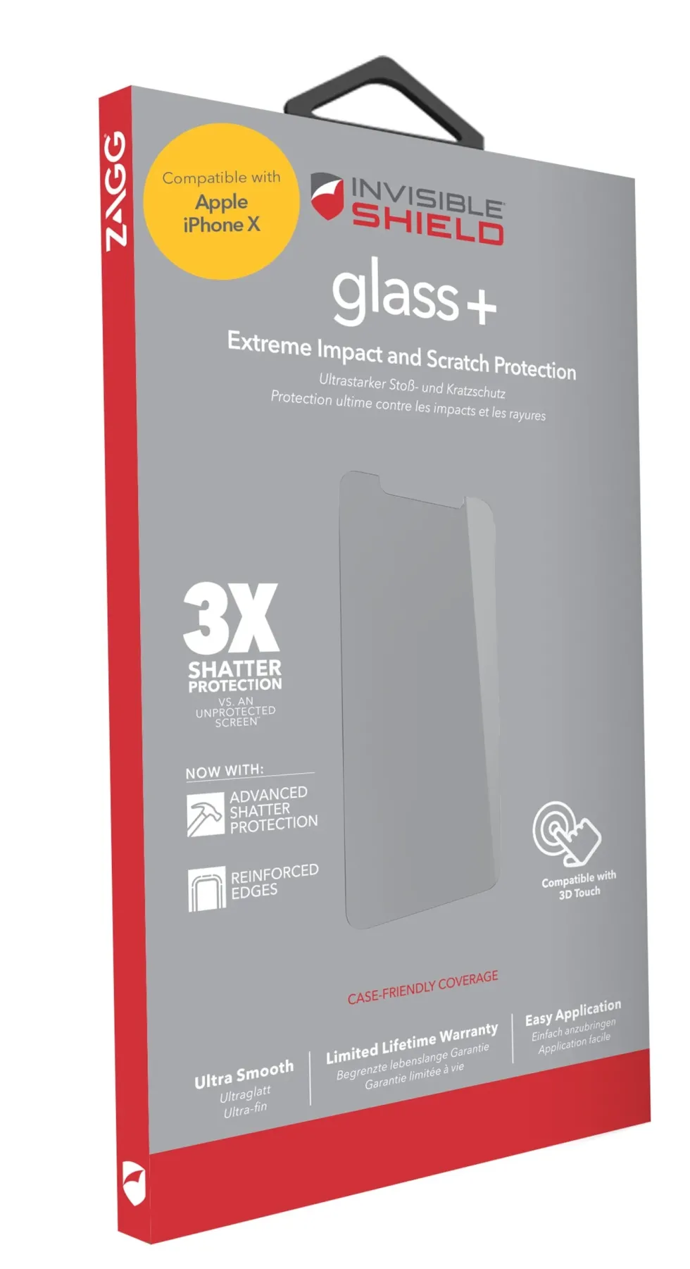 Invisible Shield Glass+ Skjermbeskytter for iPhone X og Xs