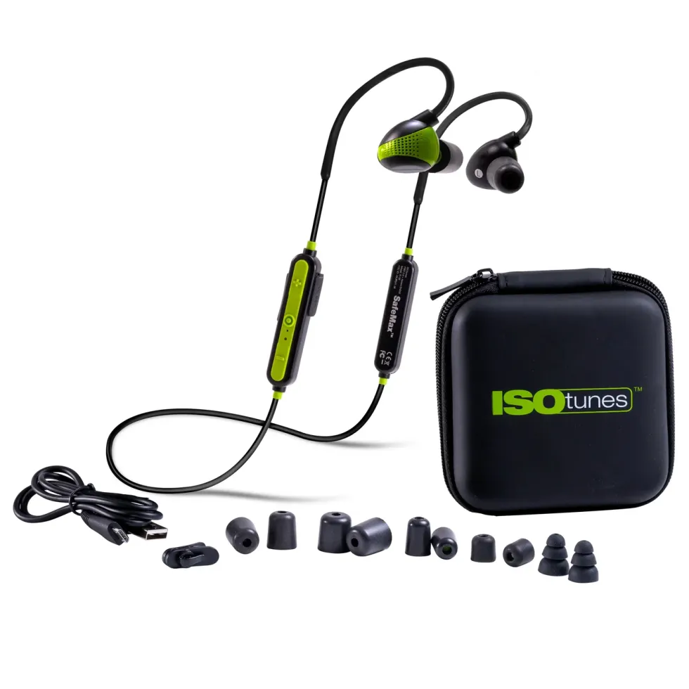 Isotunes Pro Aware EN352 Hørselvern med Bluetooth - Grønn