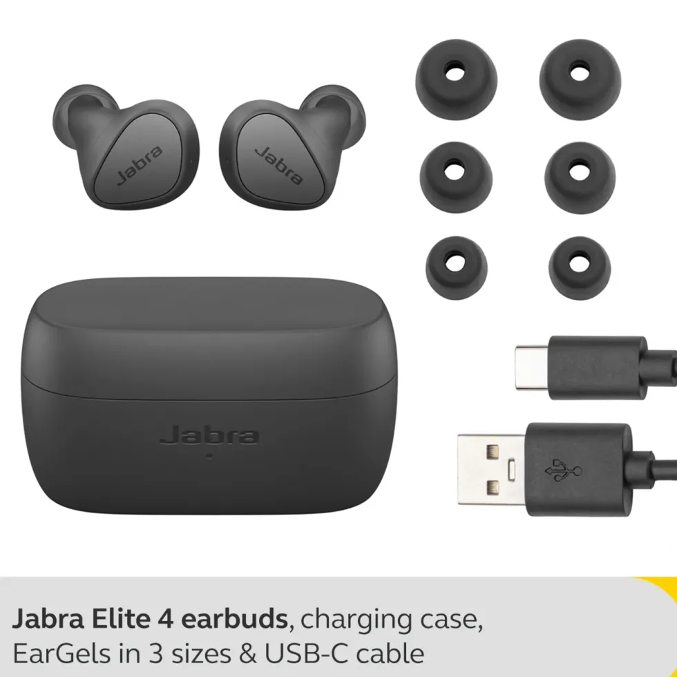 Jabra Elite 4 Trådløse hodetelefoner Dark grey