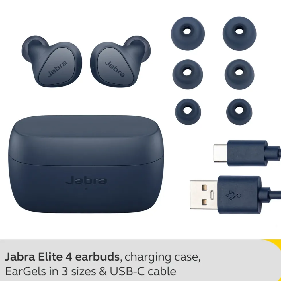 Jabra Elite 4 Trådløse hodetelefoner Navy