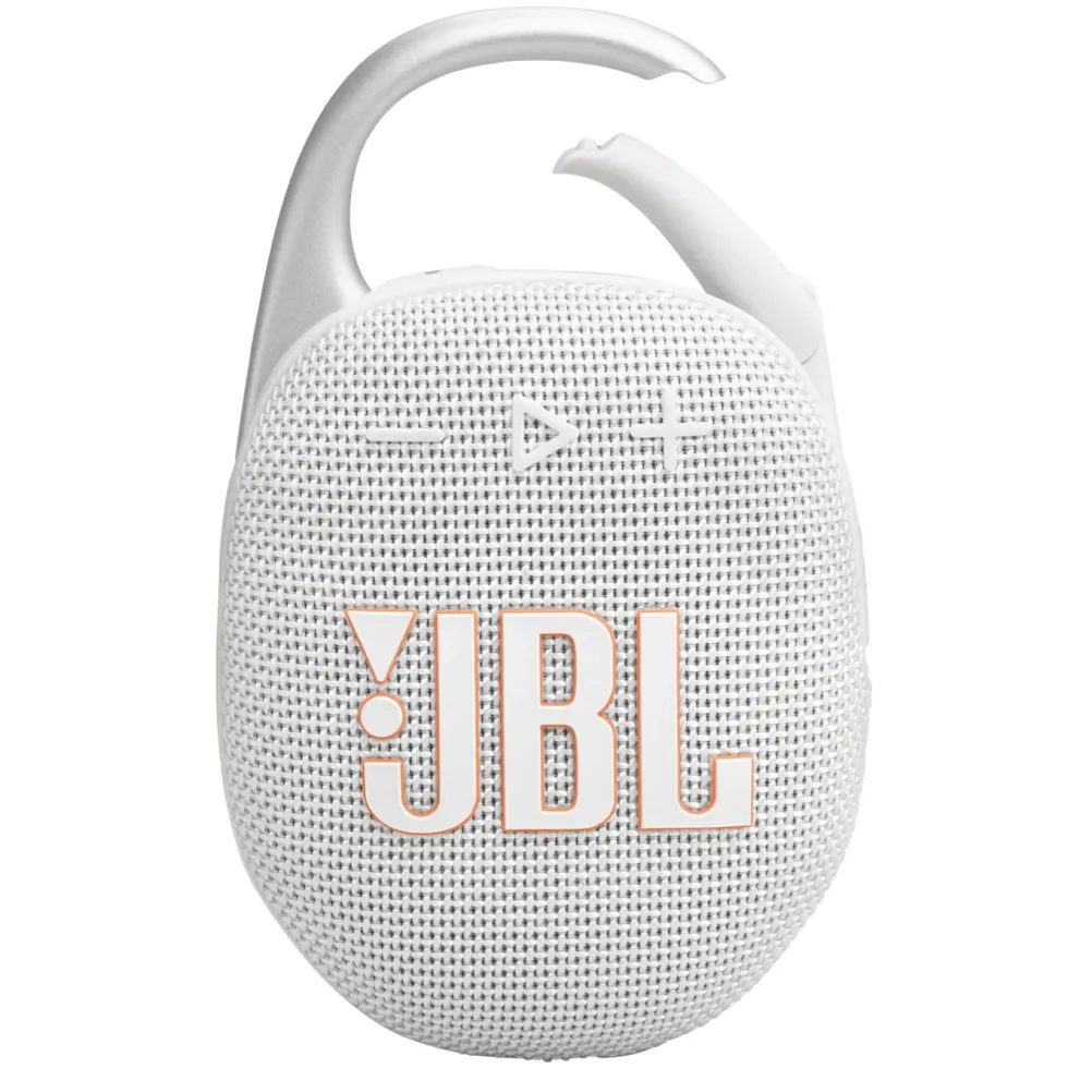 JBL Clip 5 Portabel Bluetooth-høyttaler Hvit
