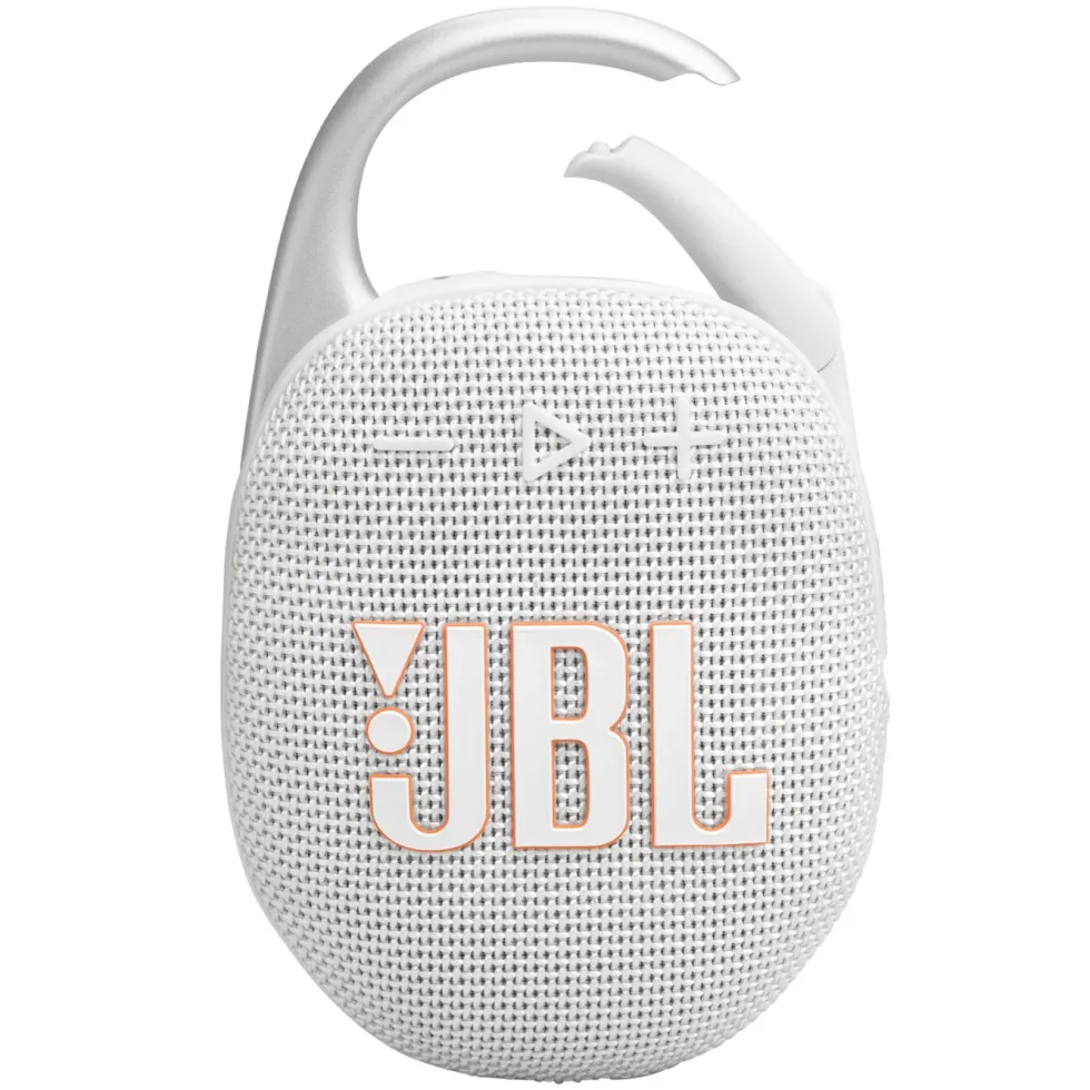 JBL Clip 5 Portabel Bluetooth-høyttaler Hvit
