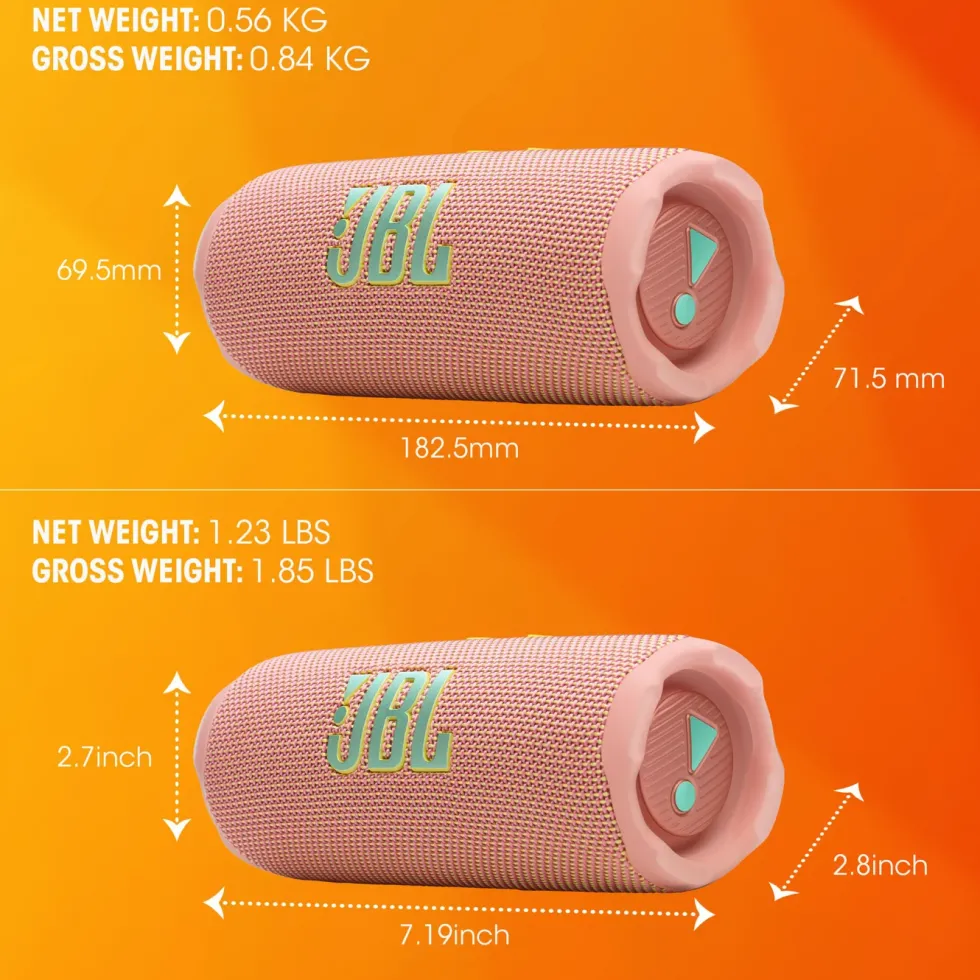 JBL Flip 7 Portabel trådløs høyttaler Rosa