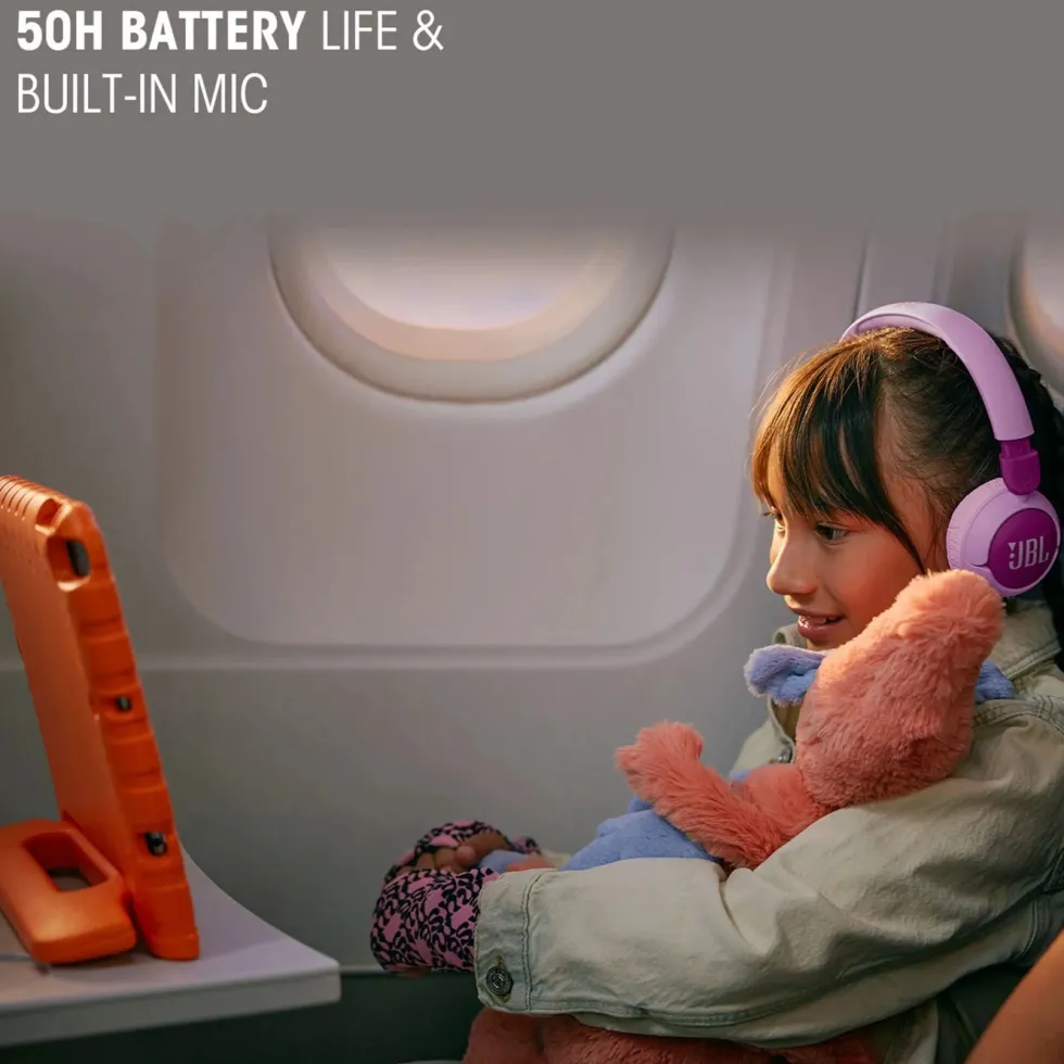 JBL JR320BT Trådløse hodetelefoner med volumbegrensning Lilla