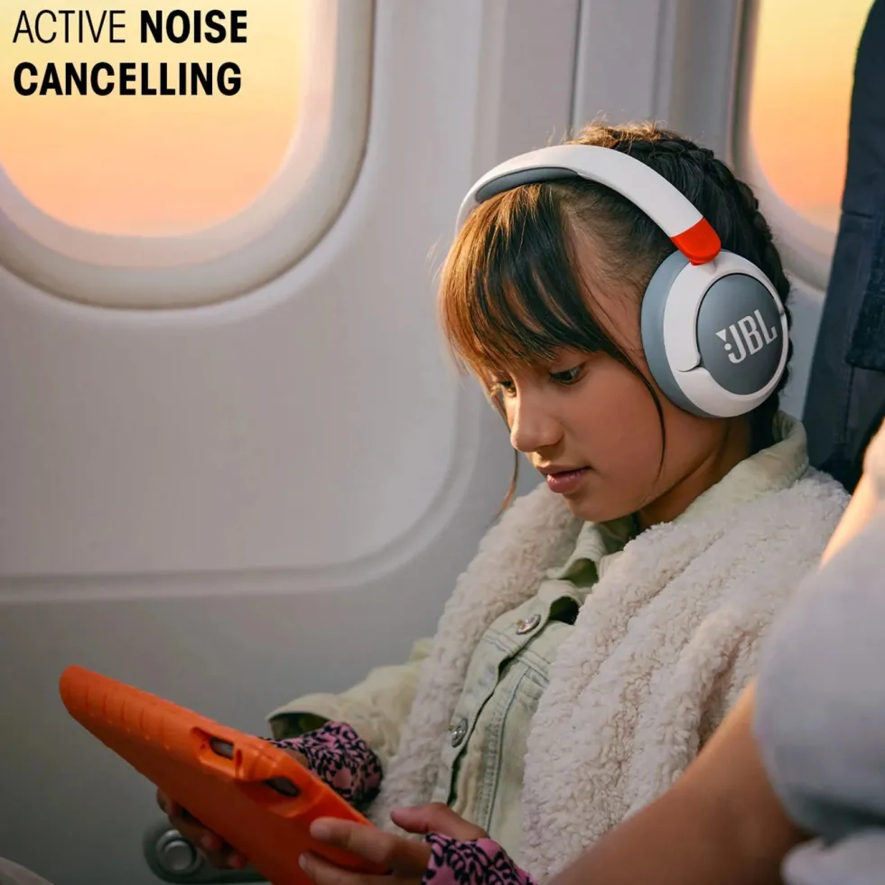 JBL JR470NC Trådløse hodetelefoner med volumbegrensning og ANC Blå