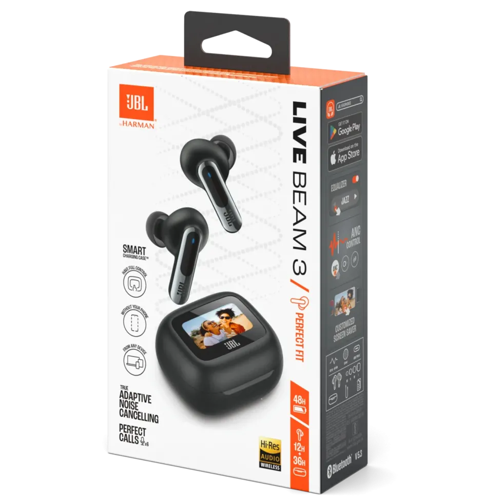 JBL Live Beam 3 Trådløse hodetelefoner Svart