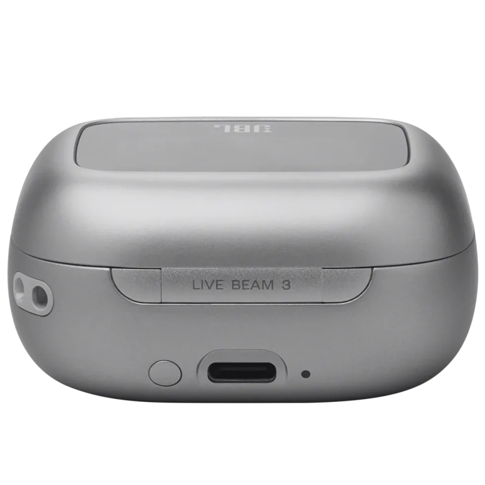 JBL Live Beam 3 Trådløse hodetelefoner Sølvfarget
