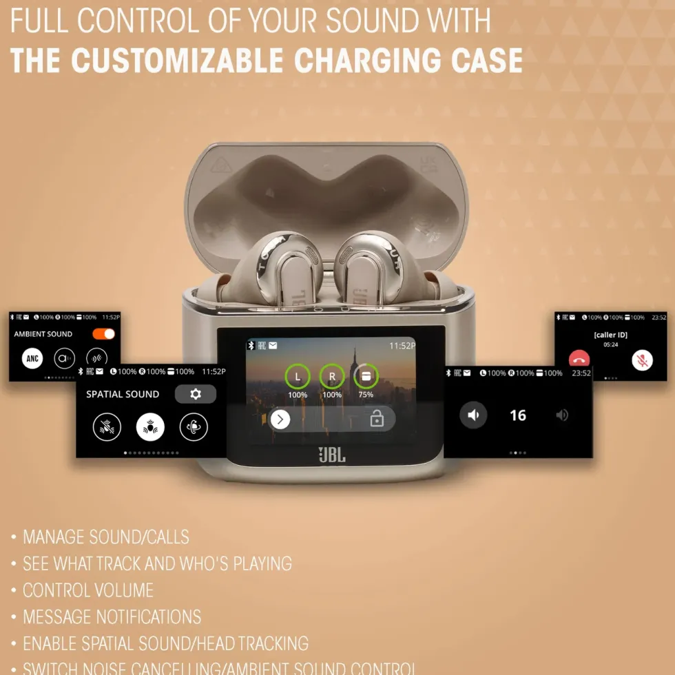 JBL Tour Pro 3 trådløse in-ear-hodetelefoner Grønn