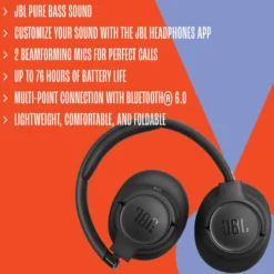 JBL Tune 730BT trådløse hodetelefoner Hvit