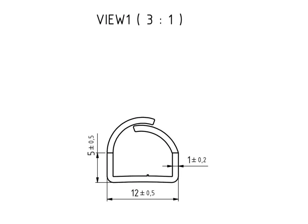 Kabelkanal Hvit 8x7 mm 1 m 3-pk.