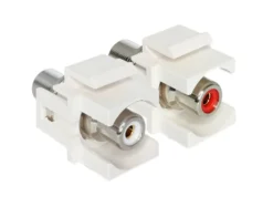 Keystone RCA-modul, rød Hvid