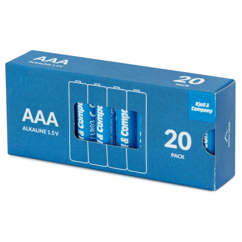 Kjell & Company AAA-batterier (LR03) 20-pk.
