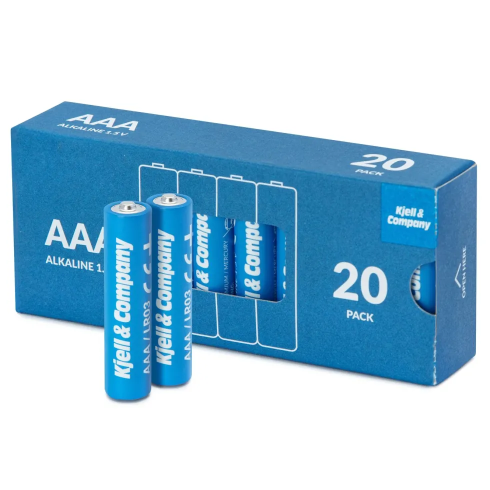 Kjell & Company AAA-batterier (LR03) 20-pk.