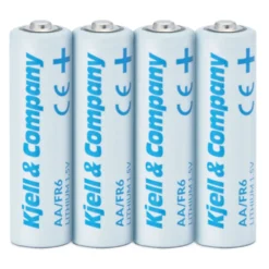 Kjell & Company AA-litiumbatterier, 4-pk.