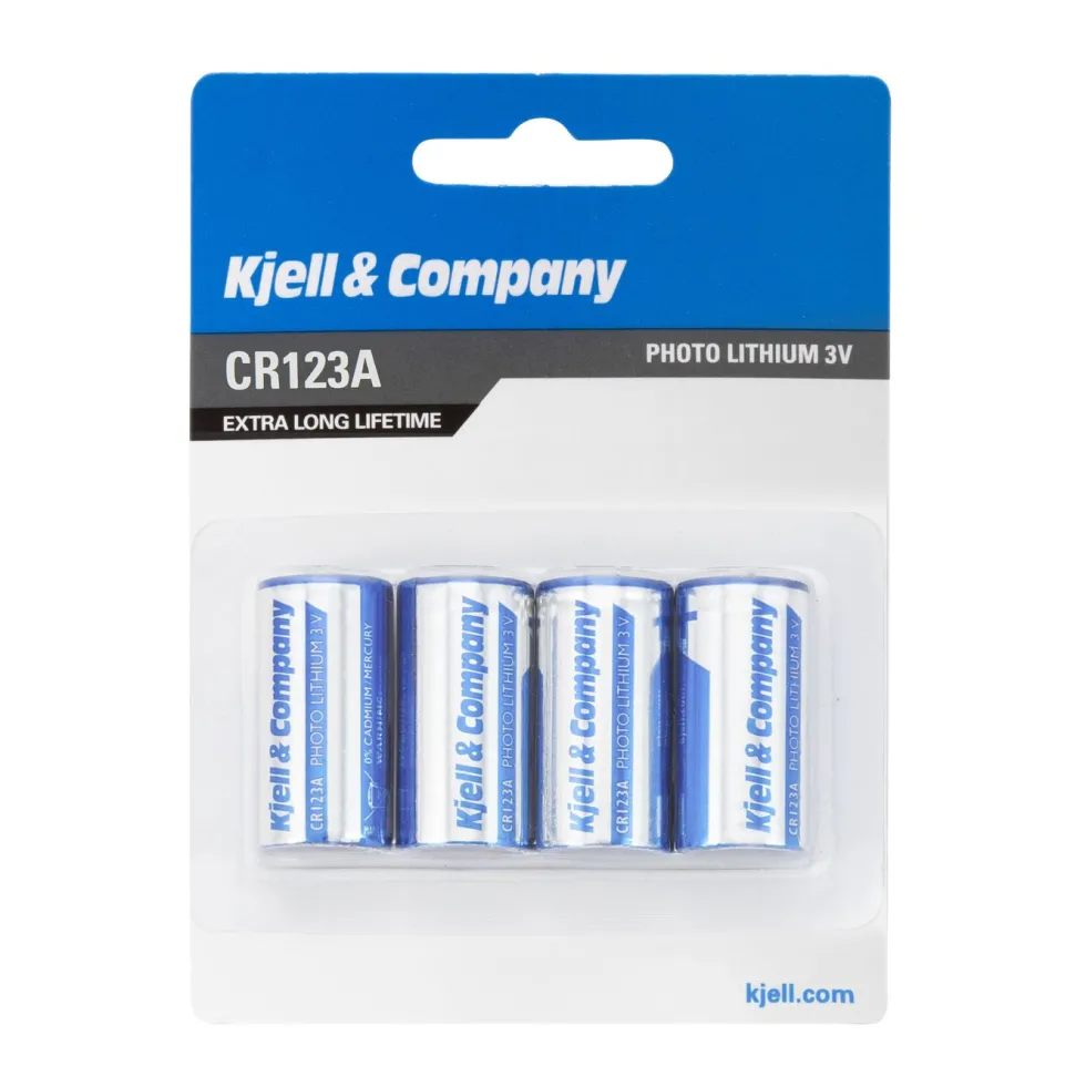 Kjell & Company CR123A Litiumbatteri 4-pk.