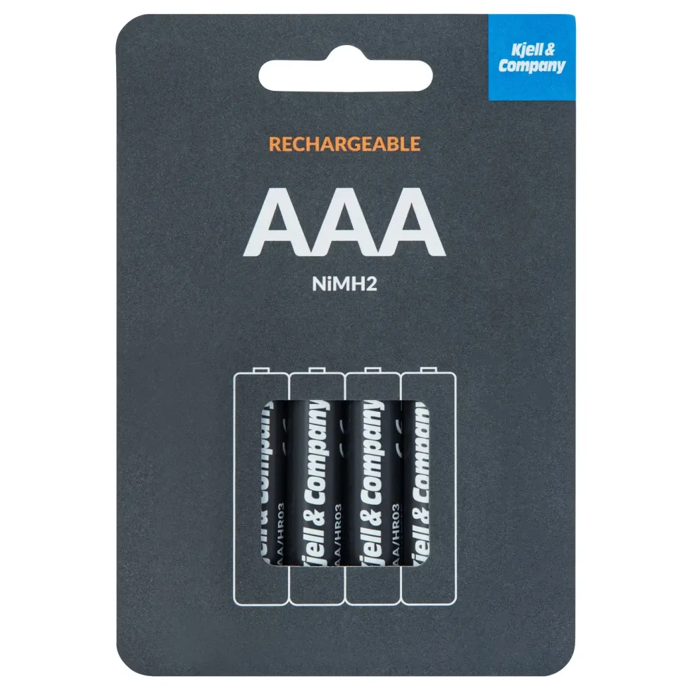 Kjell & Company Oppladbare AAA-batterier 950 mAh 4-pk.