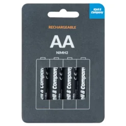 Kjell & Company Oppladbare AA-batterier 2600 mAh 4-pk.