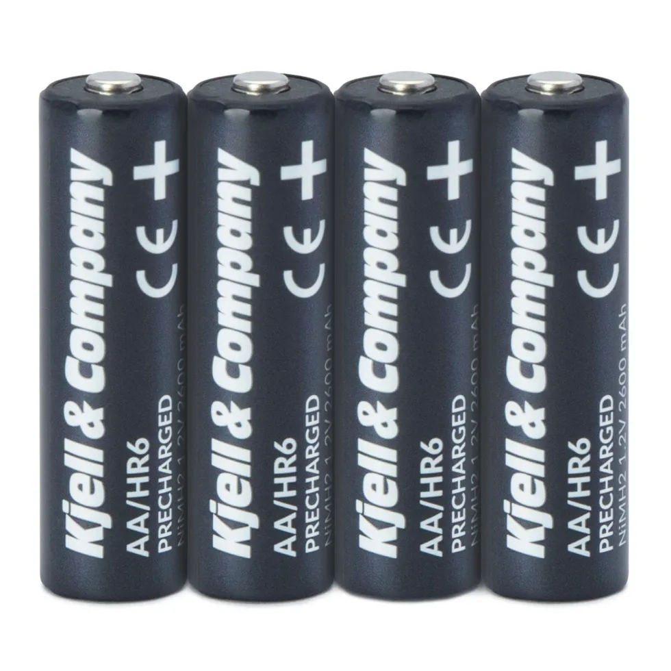 Kjell & Company Oppladbare AA-batterier 2600 mAh 4-pk.